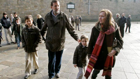Rajoy con su familia
