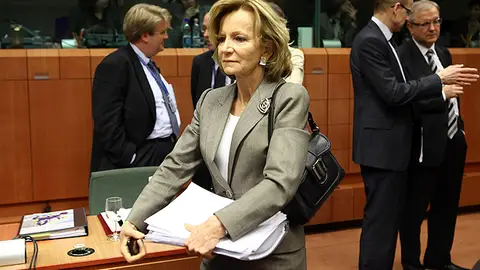 Salgado en el consejo de ministros en Bruselas Salgado en el consejo de ministros en Bruselas