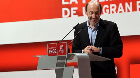 P&eacute;rez Rubalcaba durante el mitin