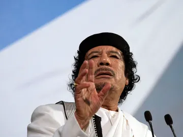 El lider libio Muamar al Gadafi El lider libio Muamar al Gadafi