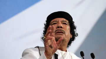El lider libio Muamar al Gadafi