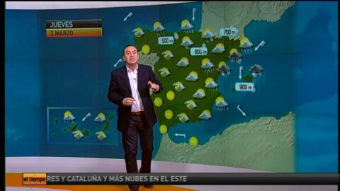 La previsi&oacute;n de el tiempo (2-3-2011),noche