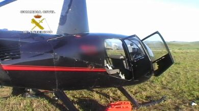 La Guardia Civil intercepta un helicóptero con 400 kilos de hachís