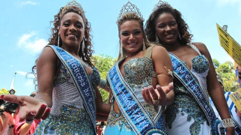 Las princesas y la reina del Carnaval de Rio de Janeiro