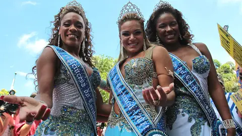 Las princesas y la reina del Carnaval de Rio de Janeiro Las princesas y la reina del Carnaval de Rio de Janeiro