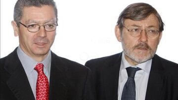 Gallardón y Lissavetzky, candidatos a la alcaldía de Madrid.