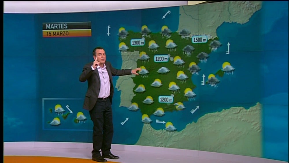 Previsión del tiempo noche 14 de marzo