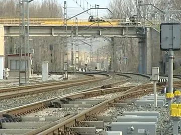 Vías del tren en Olazagutía (Pamplona) Vías del tren en Olazagutía (Pamplona)