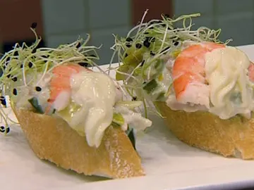 Tapa perteneciente a la Ruta de los pintxos de San Sebastián Tapa perteneciente a la Ruta de los pintxos de San Sebastián