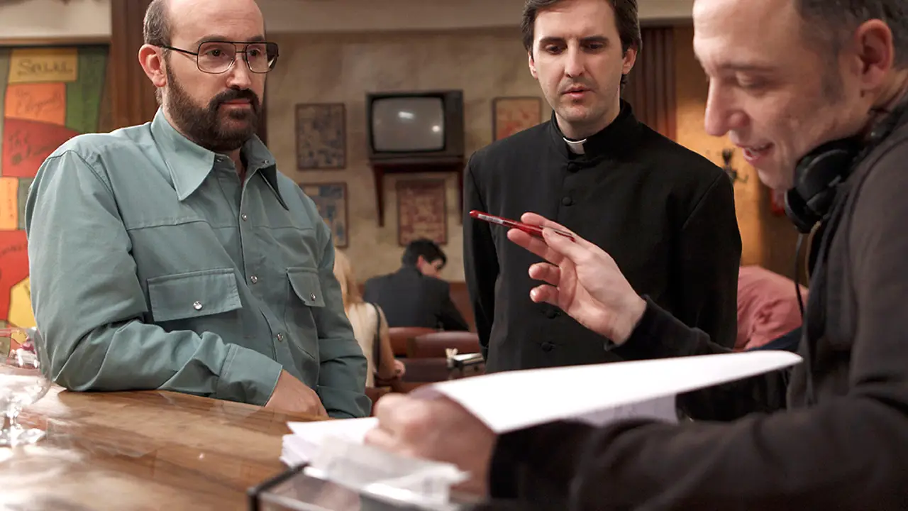 Nacho García Velilla con Javier Cámara y Julián López