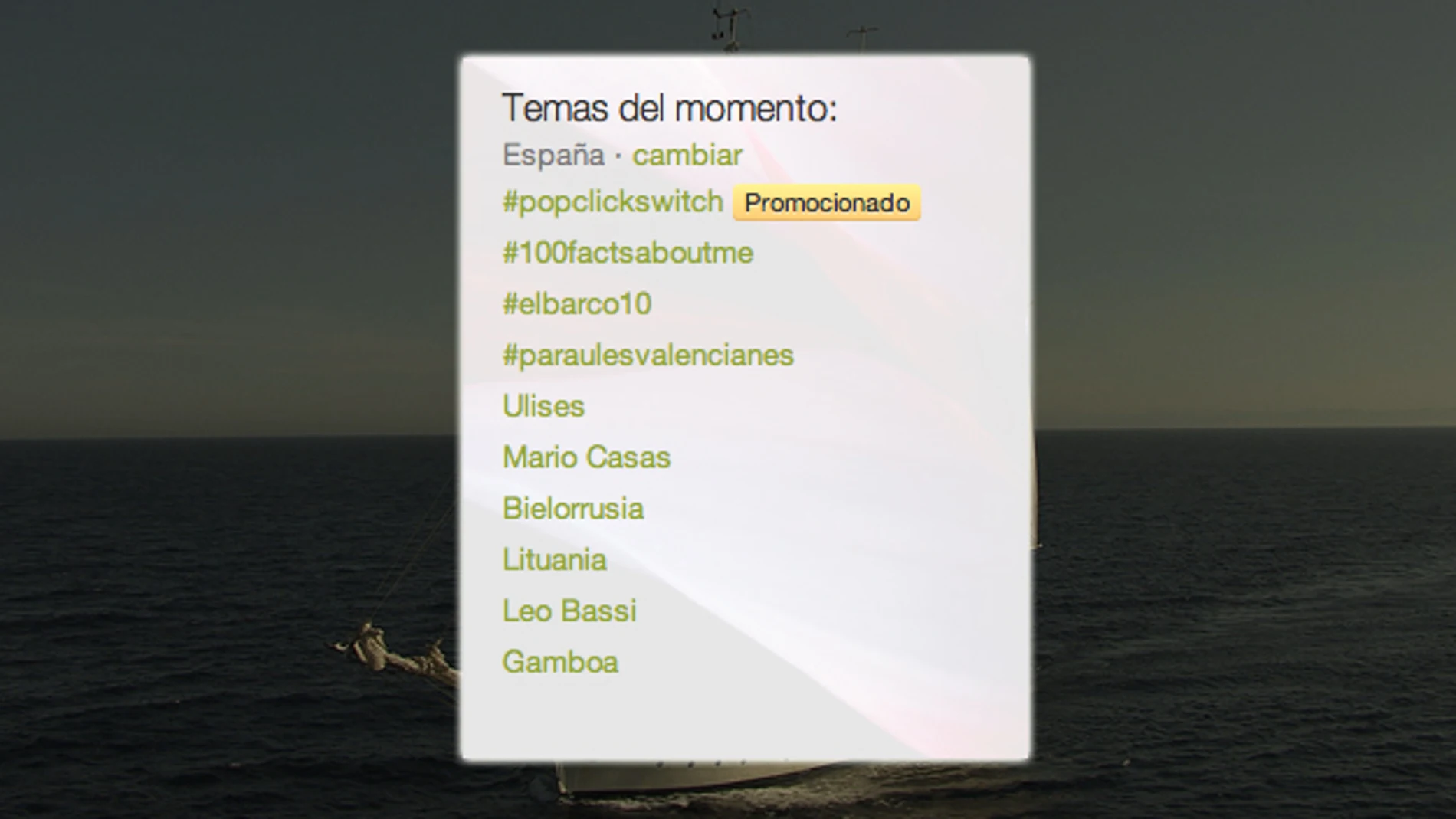 El Barco consigue cuatro trending topics