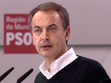 José Luis Rodríguez Zapatero en el mitin de Murcia