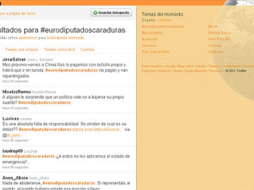 Twitter refleja el enfado de los ciudadanos con los eurodiputados