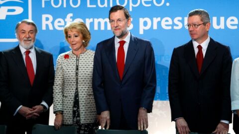 El presidente del PP, Mariano Rajoy, clausur&oacute; unas jornadas sobre Europa