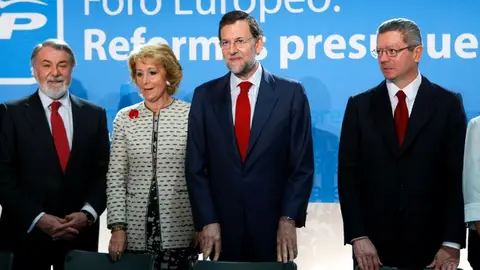 El presidente del PP, Mariano Rajoy, clausuró unas jornadas sobre Europa El presidente del PP, Mariano Rajoy, clausuró unas jornadas sobre Europa