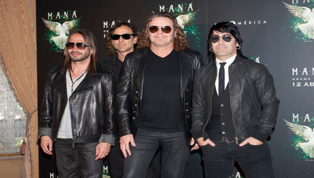   El grupo Maná durante la presentación de su disco 'Drama y Luz'.