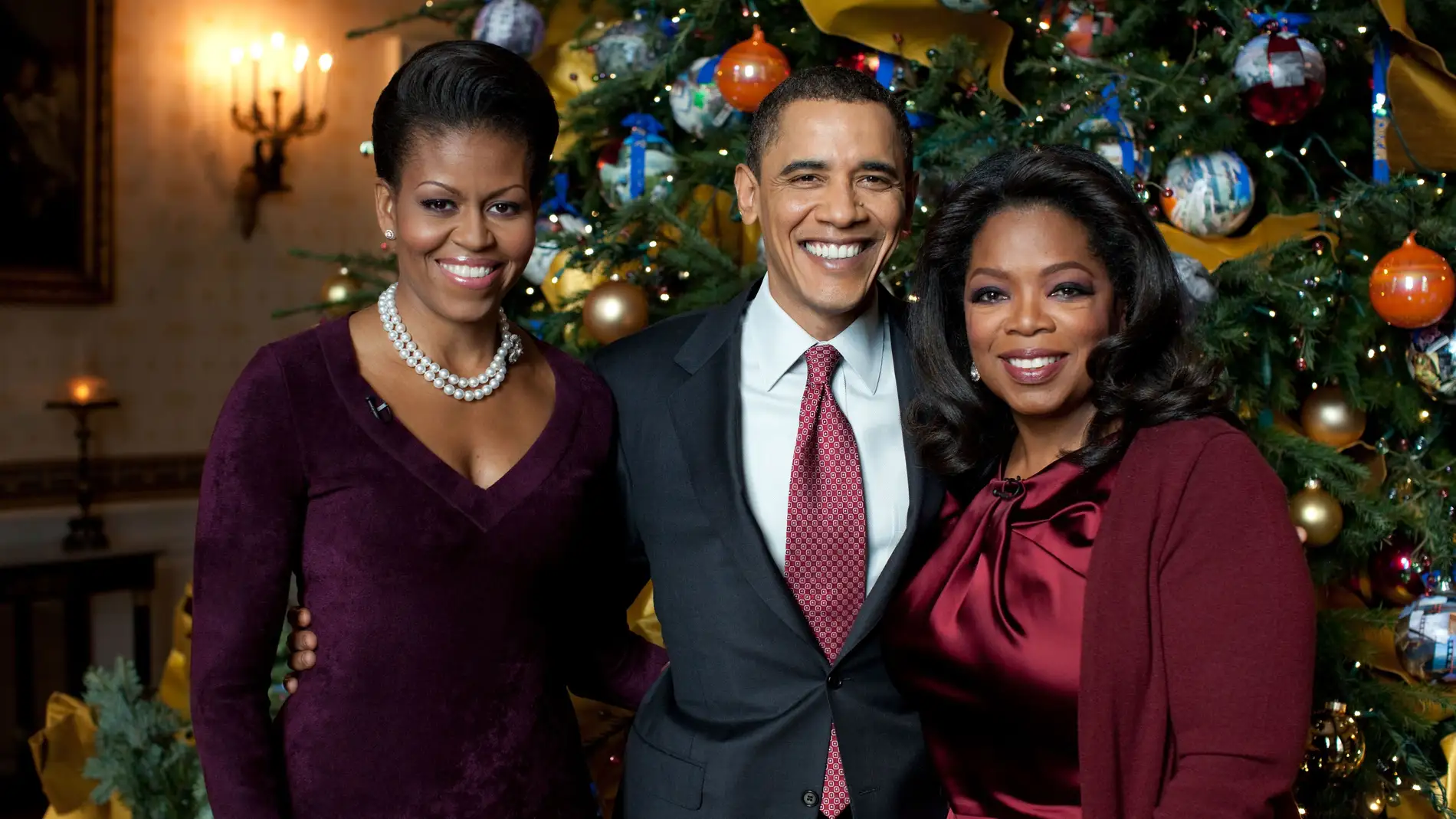 Los Obama con Oprah Winfrey