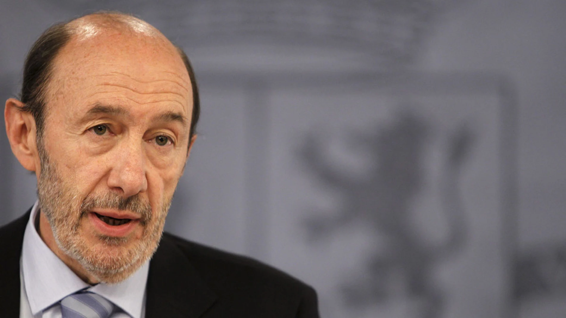 Rubalcaba, en la rueda de prensa Rubalcaba, en la rueda de prensa