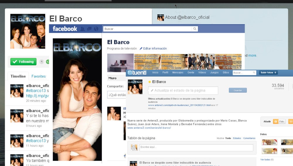 El Barco en redes sociales