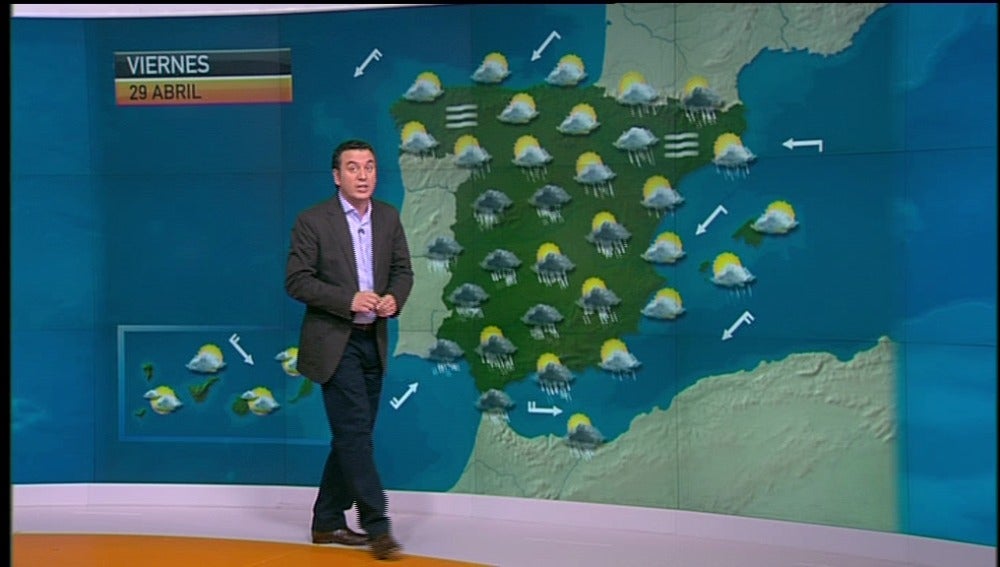 Previsión del tiempo noche 28 de abril