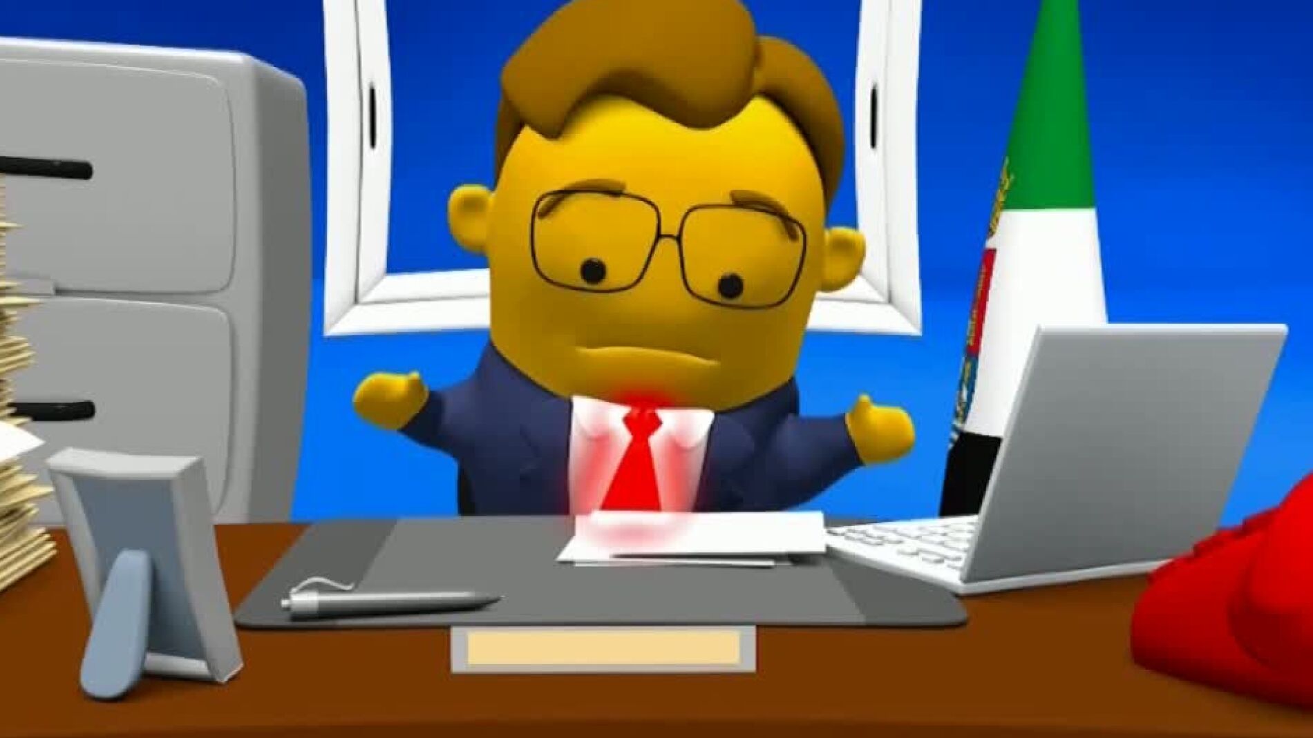 El Presidente de Extremadura en dibujo animado