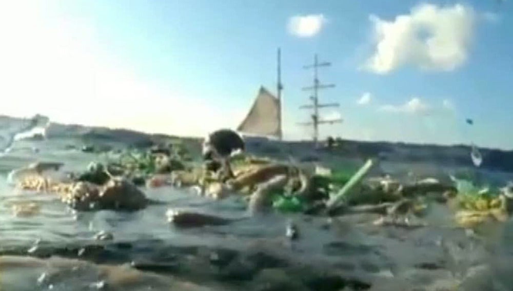 Residuos plásticos en el mar