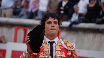 El torero Miguel Abellán durante un festejo taurino