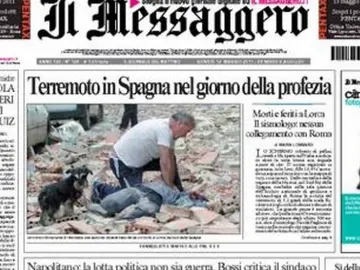 Portada de 'Il Messaggero' Portada de 'Il Messaggero'