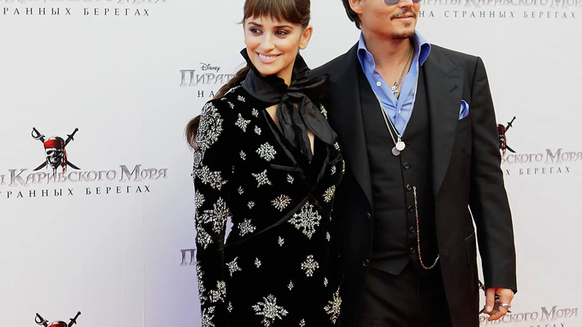 Penélope Cruz y Johnny Depp en Moscú