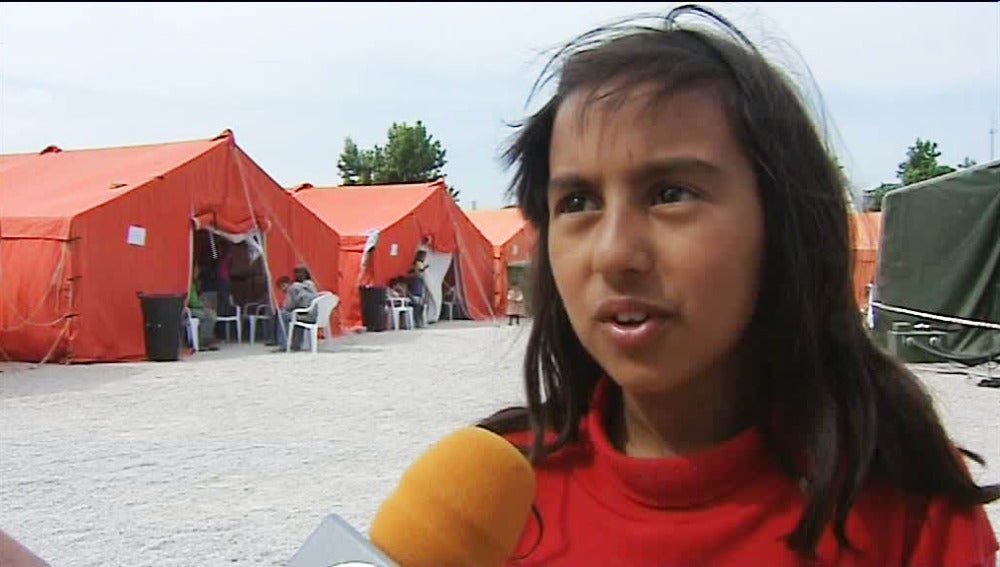 Una niña relata cómo vivió el terremoto de Murcia