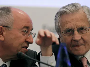 Miguel Ángel Fernández Ordóñez y Jean Claude Trichet Miguel Ángel Fernández Ordóñez y Jean Claude Trichet