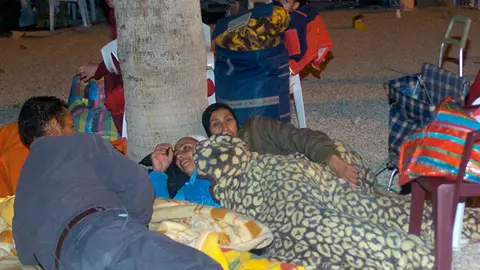 Segunda noche en la calle en Lorca Segunda noche en la calle en Lorca