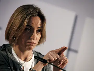 Chacón, durante una rueda de prensa Chacón, durante una rueda de prensa