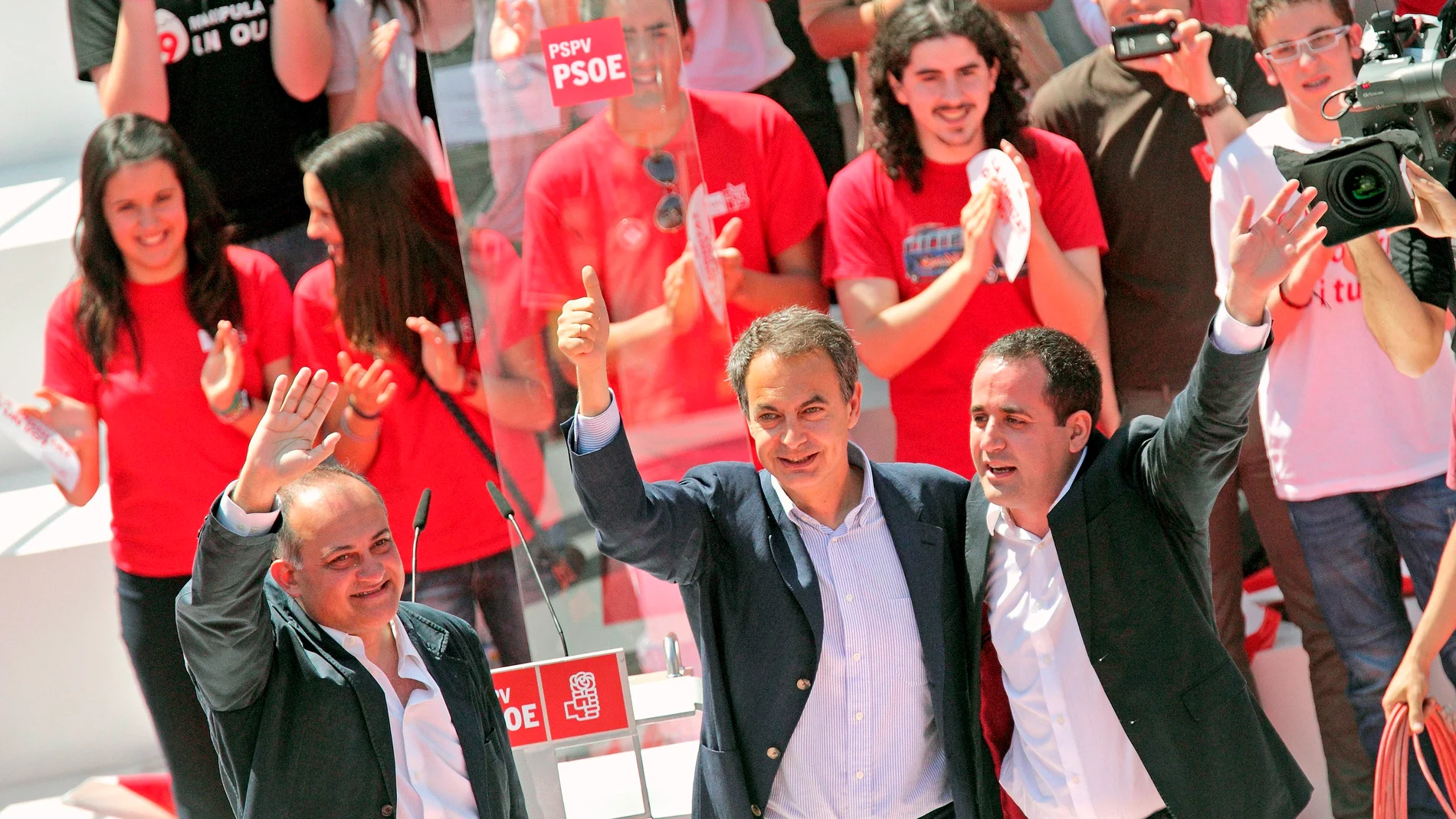 Zapatero en el mitin de Valencia
