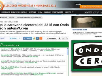 La caravana electoral con Onda Cero y antena3.com
