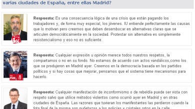 Los candidatos a la alcaldía de Madrid creen que las protestas deben ser democráticas