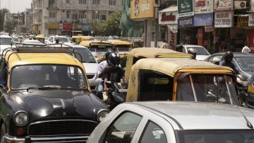 Tráfico en la India