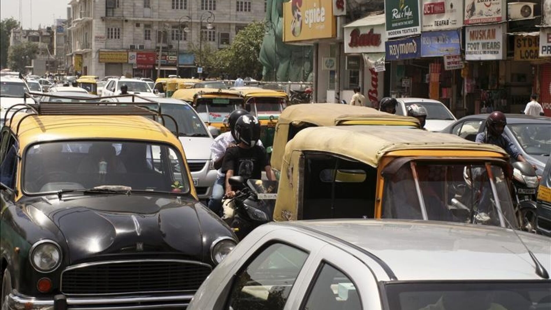 Tr&aacute;fico en la India