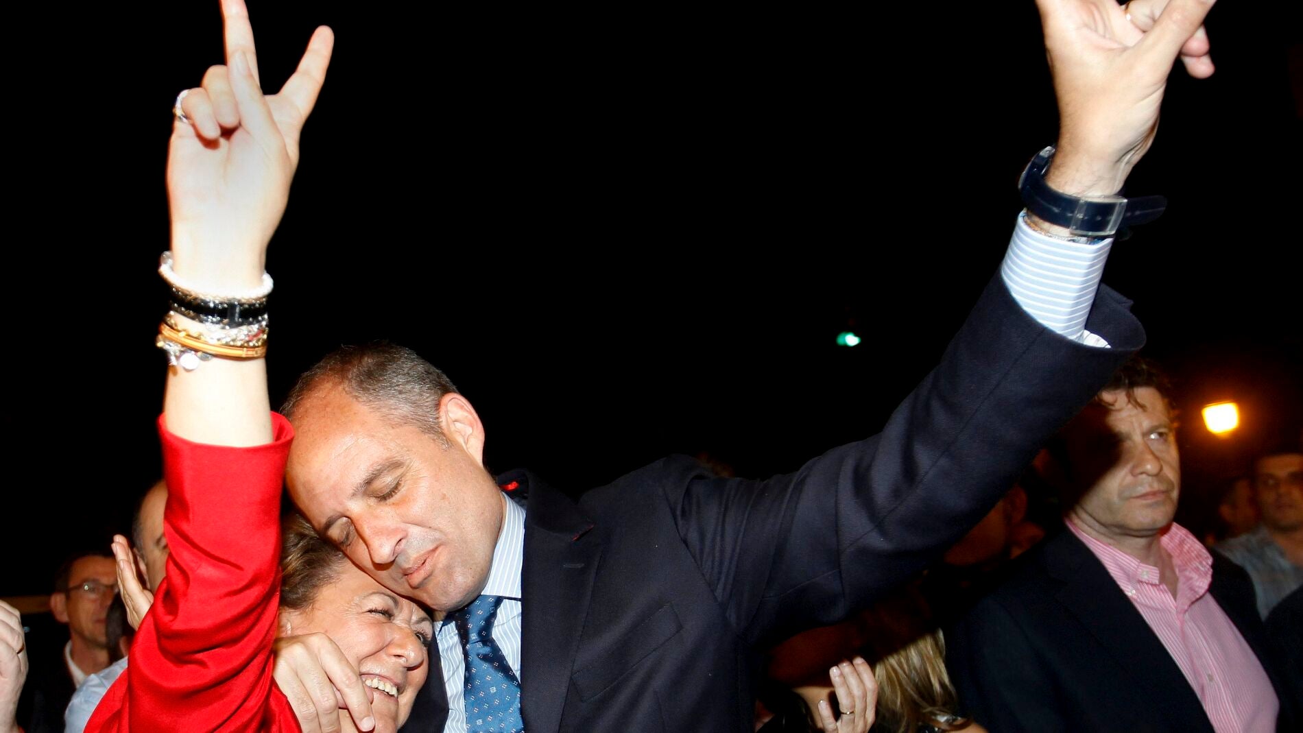 Camps y Barberá celebran la victoria