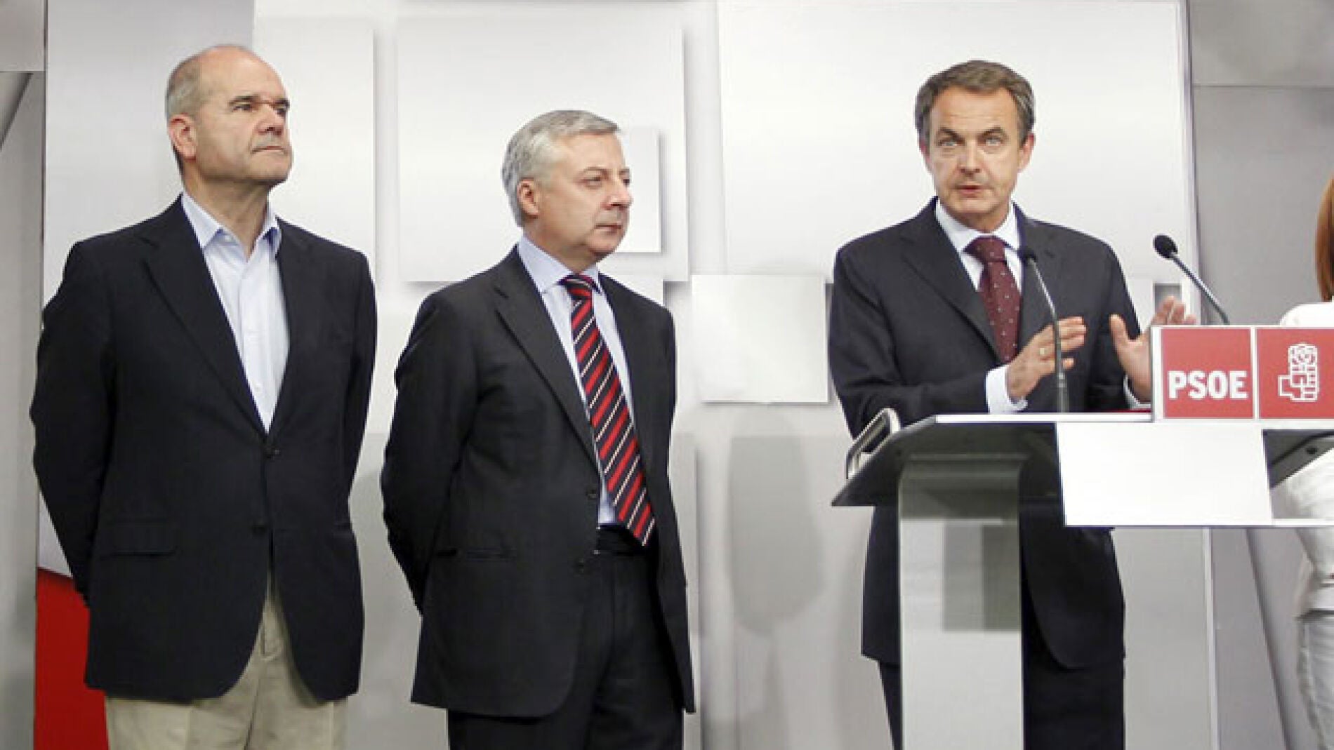 Zapatero, con Blanco y Chaves