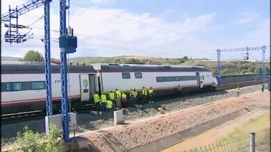 Un tren descarrila en Calatayud y corta la línea del AVE Madrid-Barcelona