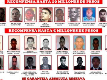 Entre los más buscados de Colombia