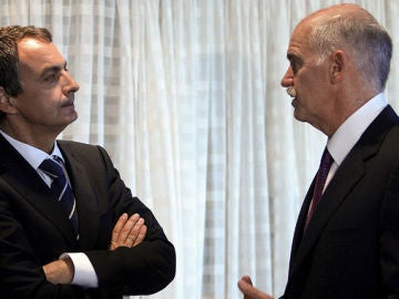 Rodríguez Zapatero y Giorgos Papandreu