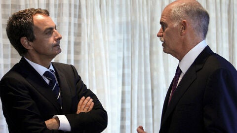 Rodr&iacute;guez Zapatero y Giorgos Papandreu