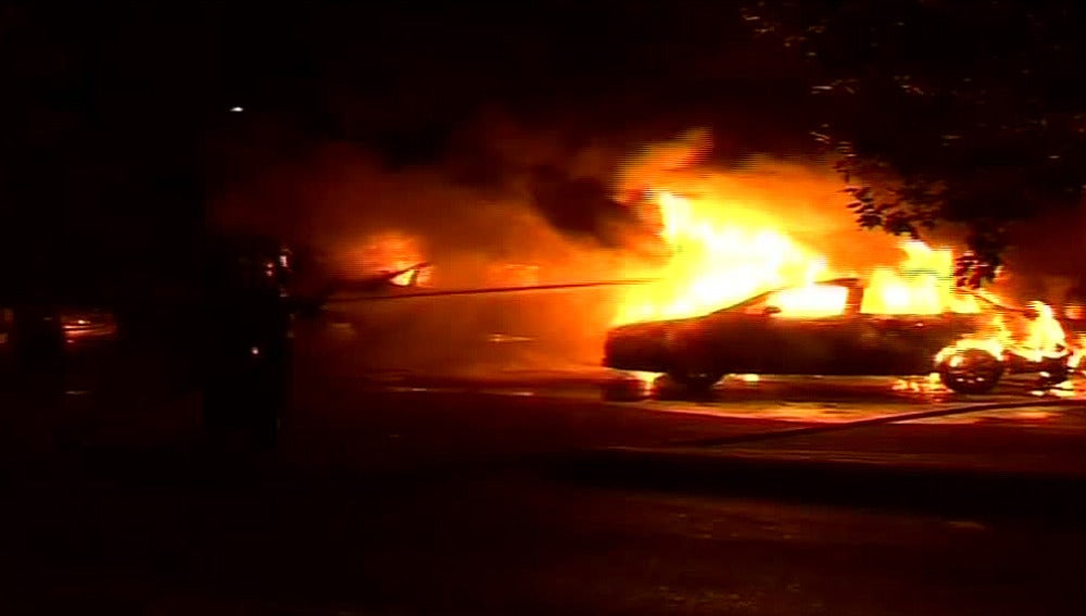 Incendio de 12 coches en Mallorca