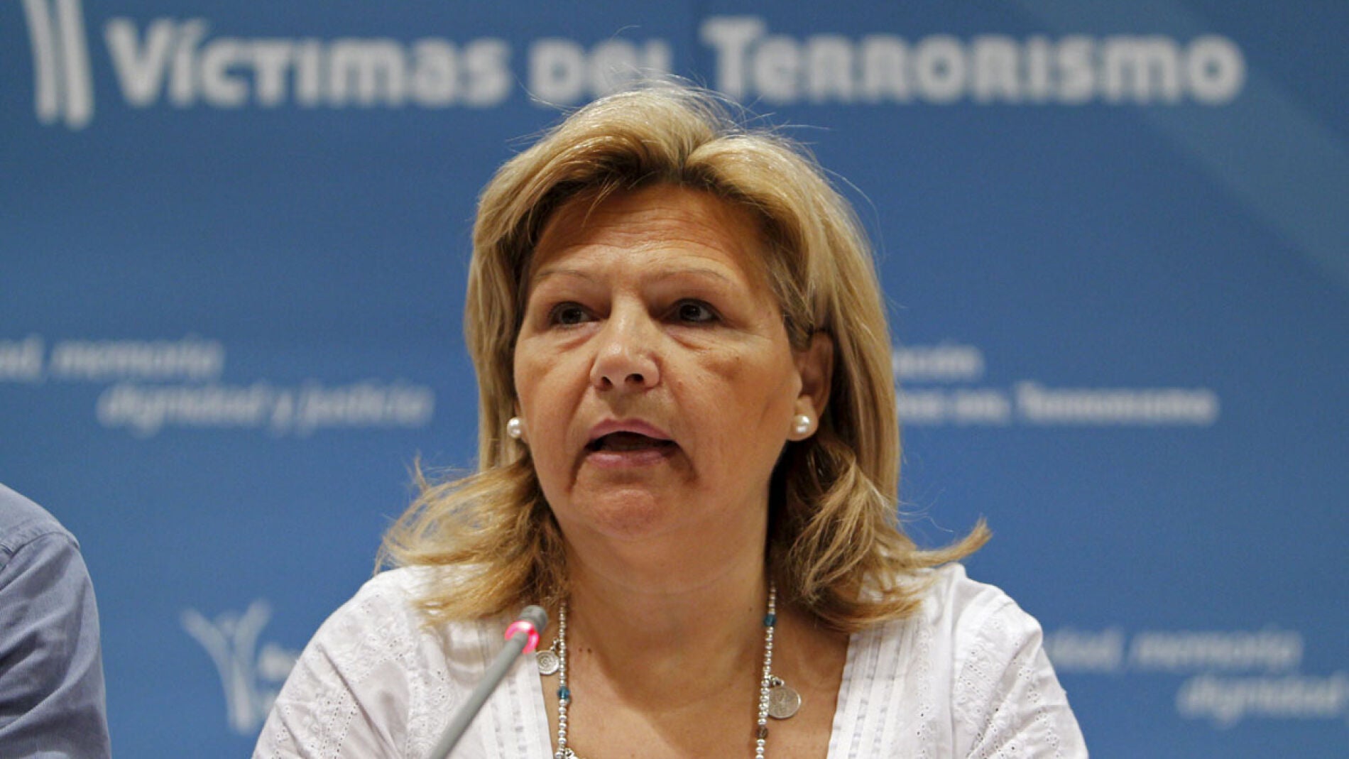 La presidenta de la Asociaci&oacute;n de V&iacute;ctimas del Terrorismo (AVT), &Aacute;ngeles Pedraza
