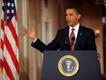 Barack Obama, durante un discurso