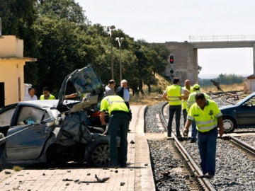 Accidente en un paso a nivel en Zamora