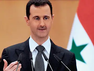 El presidente sirio Bachar al Asad durante un discurso El presidente sirio Bachar al Asad durante un discurso