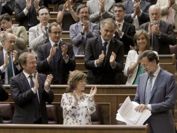 Aplausos a Rajoy tras su intervención